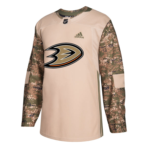 Anaheim Ducks Military Camo Khaki 258J Adidas NHL Pro Jersey Hockey Jersey Outlet