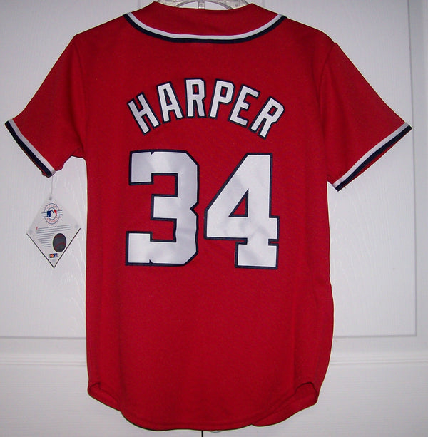 Bryce Harper Boy’s Washington Nationals Majestic Jersey Size Boy’s Large