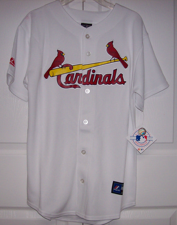 St. Louis Cardinals White Home Authentic Flex Base Jersey by Majestic