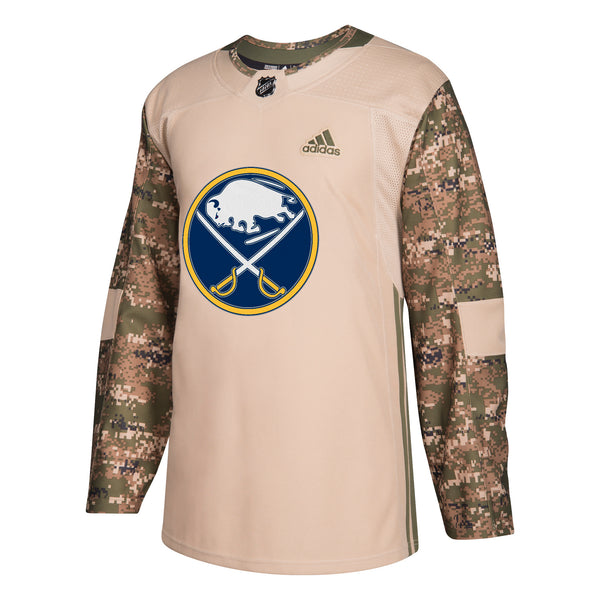 Buffalo Sabres Military Camo Khaki  258J Adidas NHL Pro Jersey