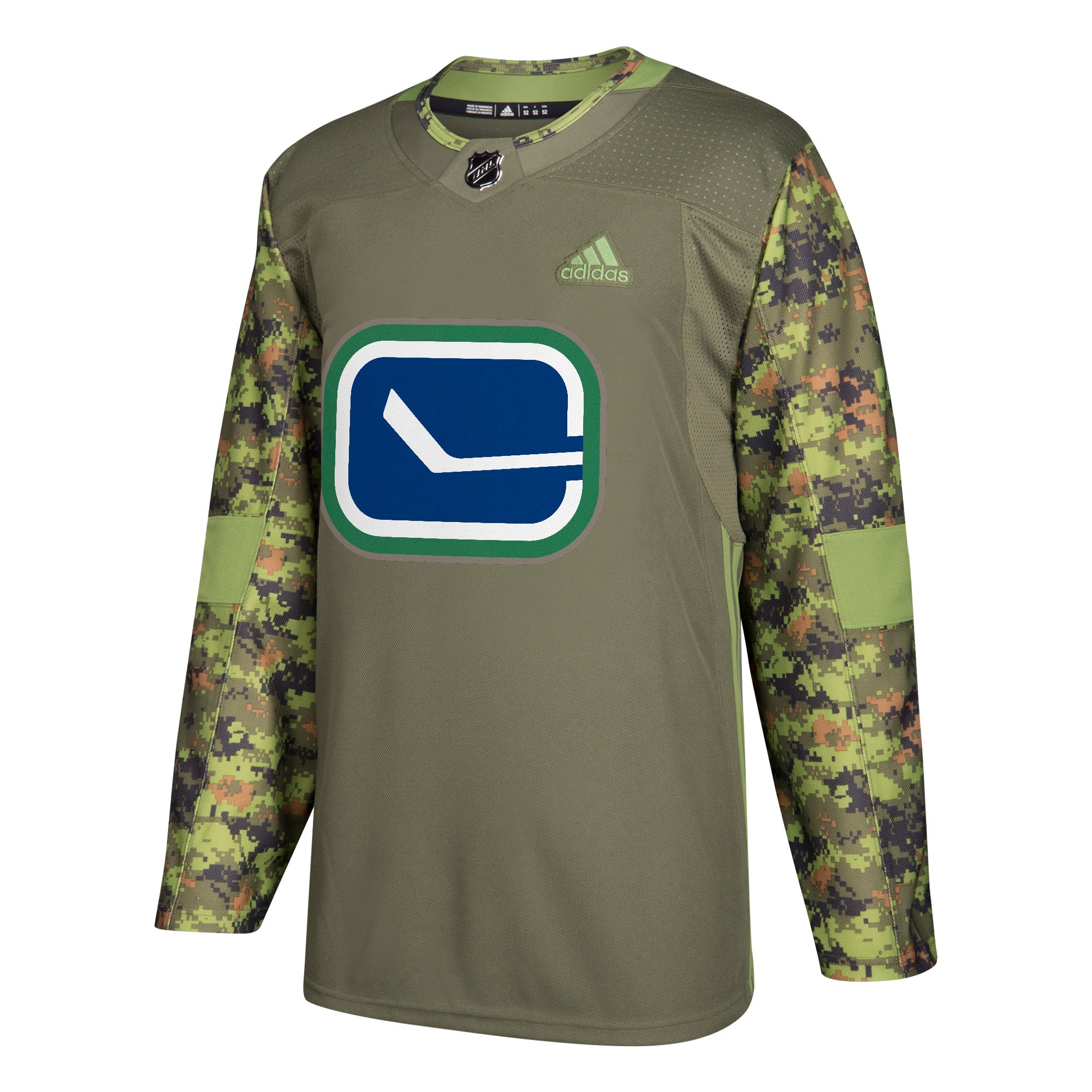 Vancouver Canucks Military Moss Camo 258J Adidas NHL Pro Jersey - Hockey  Jersey Outlet