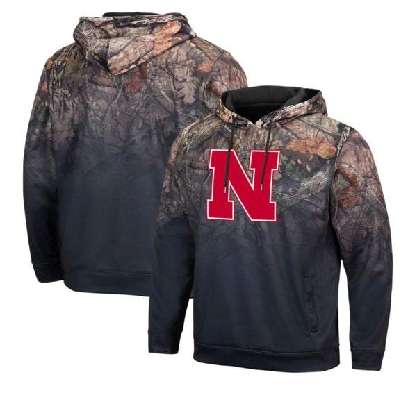 Colosseum NCAA Nebraska Cornhuskers Mossy Camo Pullover Fleece Hoodie