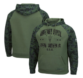 Colosseum Arizona State Sun Devils Military Camo OHT Pullover Fleece NCAA Hoodie