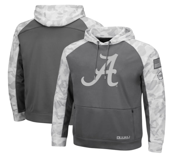 Colosseum NCAA Alabama Crimson Tide Arctic Grey Camo Pullover
