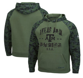 Colosseum Texas A&M Aggies Military Camo OHT Pullover Fleece NCAA Hoodie