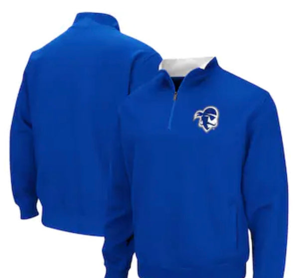 Colosseum Seton Hall Pirates NCAA Tortugas 1/4 Zip Pullover Fleece Jacket