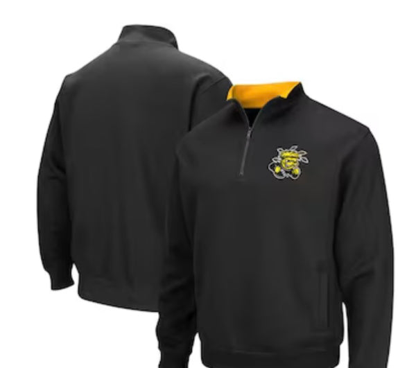 Colosseum Wichita State Shockers NCAA Tortugas 1/4 Zip Pullover Fleece Jacket Black