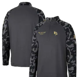 Colosseum Illinois State Redbirds NCAA Military Camo OHT Long Range 1/4 Zip Pullover Fleece Charcoal