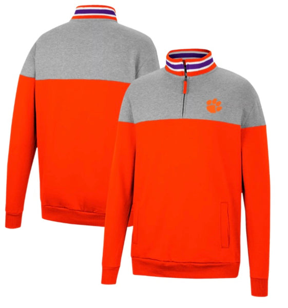 Colosseum Clemson Tigers NCAA Be the Ball 1/4 Zip Pullover Fleece Jacket