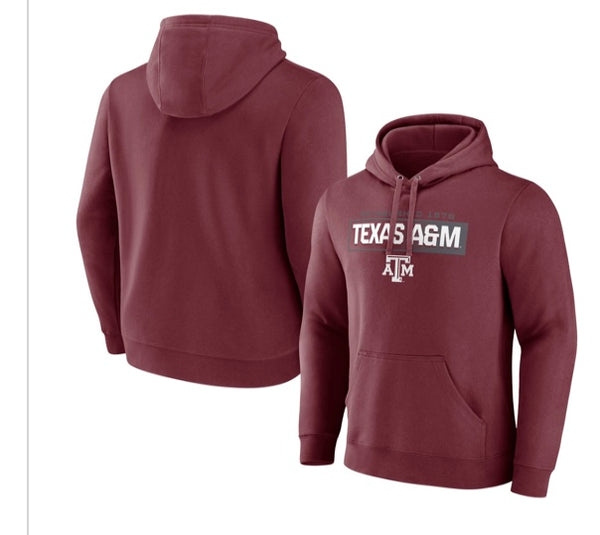 Texas A & M Aggies Fanatics Down the Field Pullover Fleece NCAA Hoodie