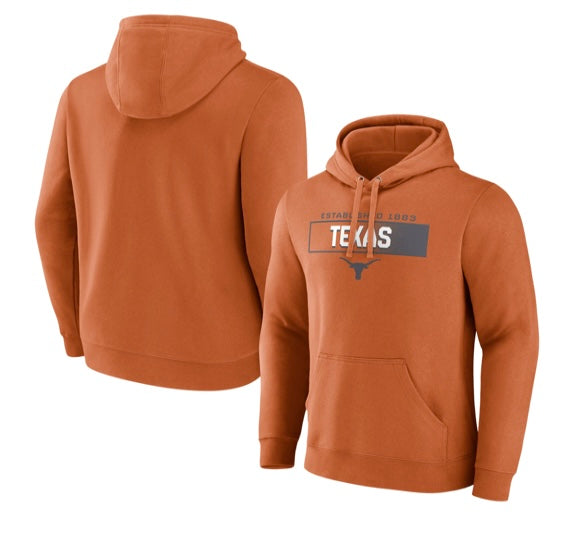 Texas Longhorns Fanatics Down the Field Pullover Fleece NCAA Hoodie