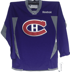 Purple Montreal Canadiens Reebok Premier HFC Practice Jersey