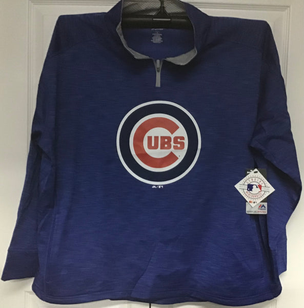 Chicago Cubs Majestic Blue MLB Adult Performance 1/4 ZIp Pullover
