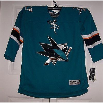 San Jose Sharks Shirt Mens Small Reebok Short Sleeve NHL Hockey
