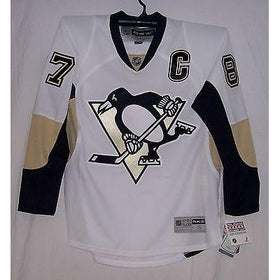 CROSBY Pittsburgh Penguins Reebok Premier 7185 AWAY White Jersey