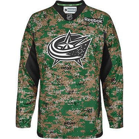 Military CAMO Columbus Blue Jackets Reebok Premier Jersey