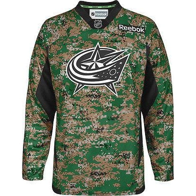 Military CAMO Columbus Blue Jackets Reebok Premier Jersey