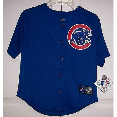 Majestic PLUS MLB Chicago Cubs Overhead Baseball Jersey In Blue