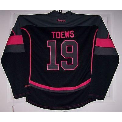 Black & Hot Pink Chicago Blackhawks GIRLS Reebok Jersey Youth