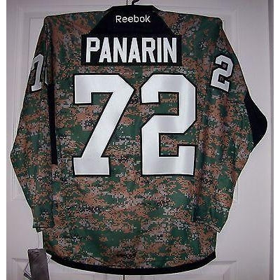 PANARIN Military Camo Chicago Blackhawks Reebok Premier Jersey