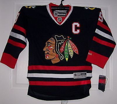 TOEWS Chicago Blackhawks 3rd BLACK Reebok Premier YOUTH Jersey
