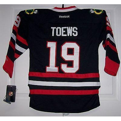 TOEWS Chicago Blackhawks 3rd BLACK Reebok Premier YOUTH Jersey