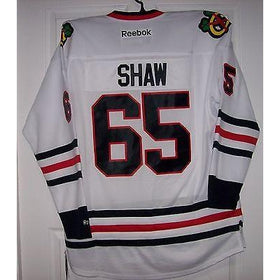 SHAW Chicago Blackhawks Reebok Premier 7185 Away White Jersey