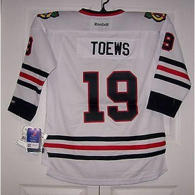 TOEWS Chicago Blackhawks Reebok Premier AWAY White YOUTH Jersey