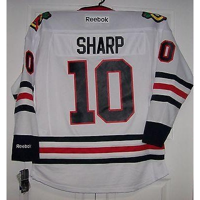 SHARP Chicago Blackhawks Reebok Premier 7185 Away White Jersey