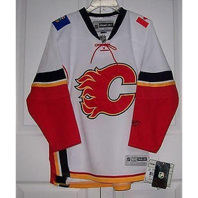 Calgary Flames YOUTH Reebok Premier AWAY White Jersey