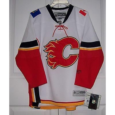 Calgary Flames YOUTH Reebok Premier AWAY White Jersey