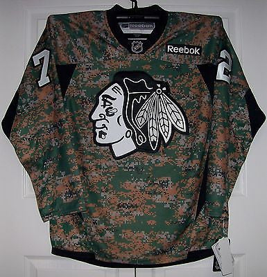 Chicago Blackhawks Primegreen Men's Veteran's Day Camo Jersey (52/Large)