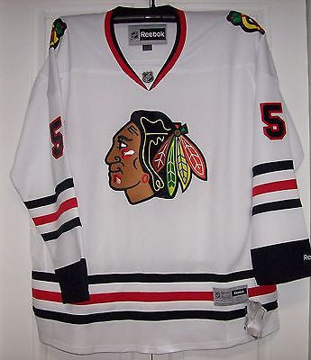 CRAWFORD Chicago Blackhawks Reebok Premier 7185 Away White Jersey