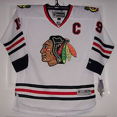 TOEWS Chicago Blackhawks Reebok Premier AWAY White YOUTH Jersey