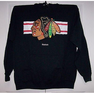 Chicago Blackhawks Face Off Reebok 522 Fleece Jersey Hoodie Hoody