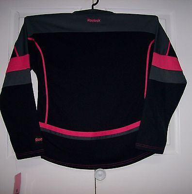 Black Hot Pink Chicago Blackhawks GIRLS Reebok Jersey Youth