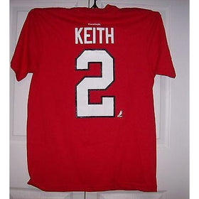 KEITH #2 Chicago Blackhawks Reebok Player Name & Number T-Shirt Red
