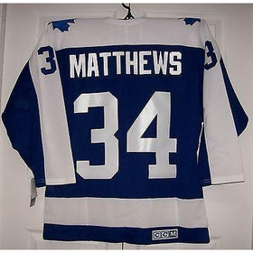 MATTHEWS  Vintage Toronto maple Leafs Blue CCM 550 Jersey V-Neck