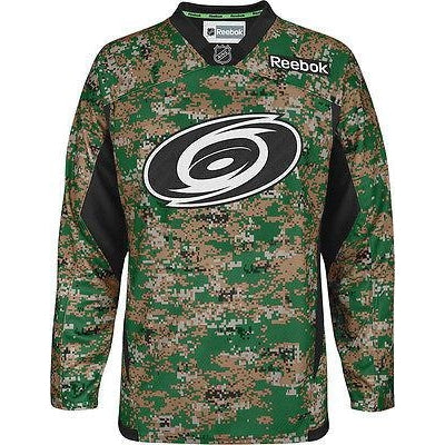 Military CAMO Carolina Hurricanes Reebok Premier Jersey Hockey