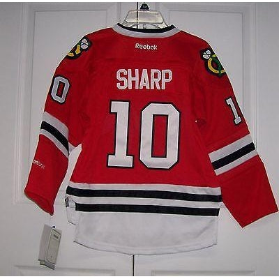 SHARP Chicago Blackhawks Reebok Premier HOME Red YOUTH Jersey