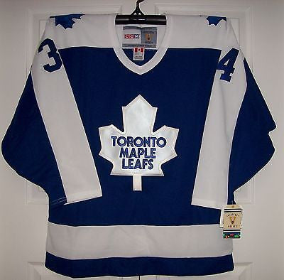 MATTHEWS  Vintage Toronto maple Leafs Blue CCM 550 Jersey V-Neck