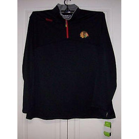 Chicago Blackhawks 511 Reebok 1/4 Zip Pullover Black