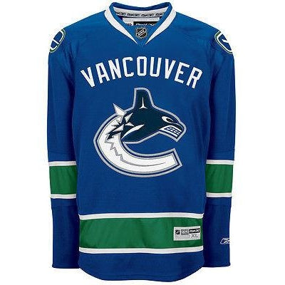 Vancouver Canucks Jersey Reebok Blue Shirt NHL Size Boys L Ice Hockey Canada