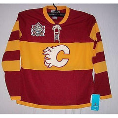 Calgary Flames Reebok 8623 Fleece Jersey Hoodie - Hockey Jersey Outlet