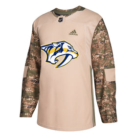 Military Camo Khaki Nashville Predators 258J Adidas NHL Authentic Pro Jersey