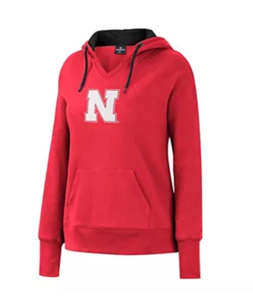 Colosseum LADIES Nebraska Cornhuskers Red Pullover Fleece NCAA Hoodie