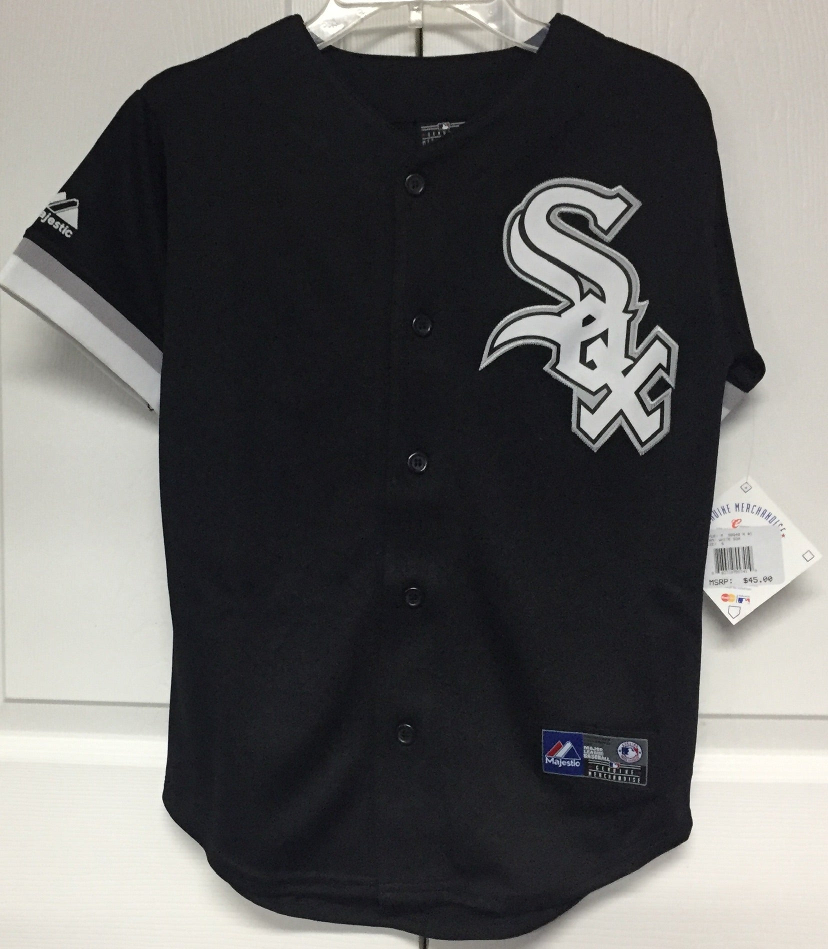 Chicago White Sox YOUTH Majestic MLB Baseball jersey BLACK - Hockey Jersey  Outlet