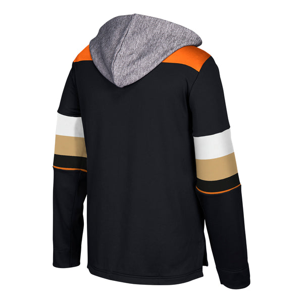 678F Anaheim Ducks Adidas Black Platinum Jersey Hood Hoodie