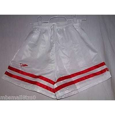 WHITE & Red Torino Soccer Shorts FieldSheer - Upper V