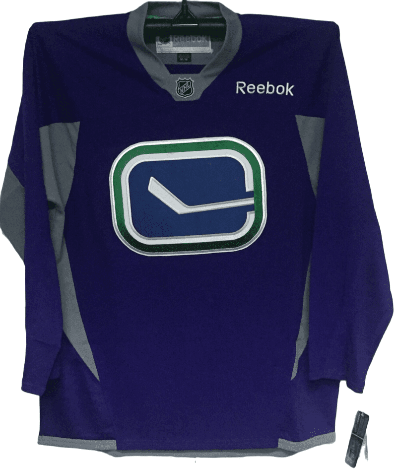 NHL VANCOUVER CANUCKS jersey SIZE XL Stick & Rink Logo BLANK
